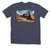 Trains Trails and Outlaws, a Heather Midnight Navy Premium Unisex Tee