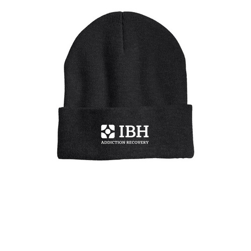 Logo Winter Hats, a Heather Charcoal Printed Cuffed Beanie