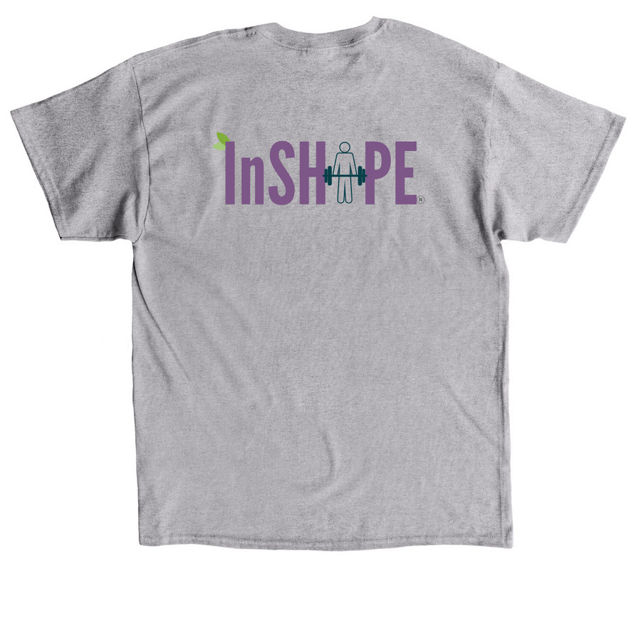 InSHAPE, a Sport Grey Classic Unisex Tee (back-view)