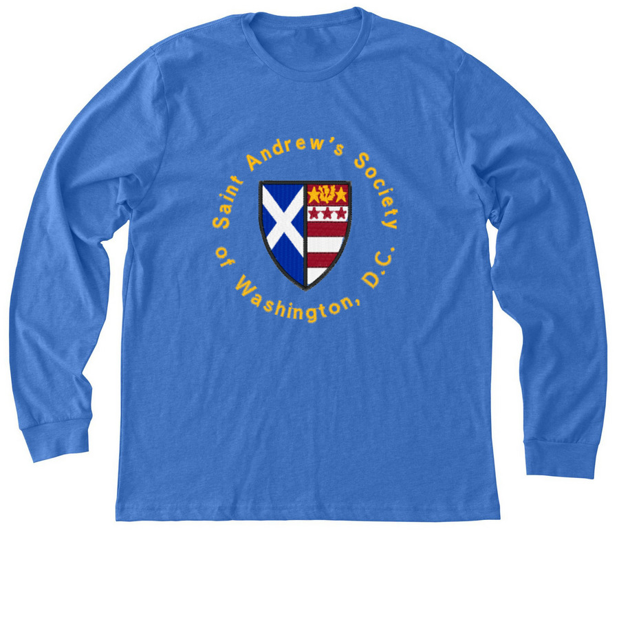 Saint Andrew's Society - Plain Logo, a Heather True Royal Premium Long Sleeve Tee