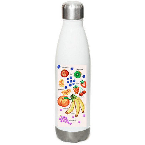 Fruit of the Spirit - BOTTLE, a White Stainless Steel Water Bottle