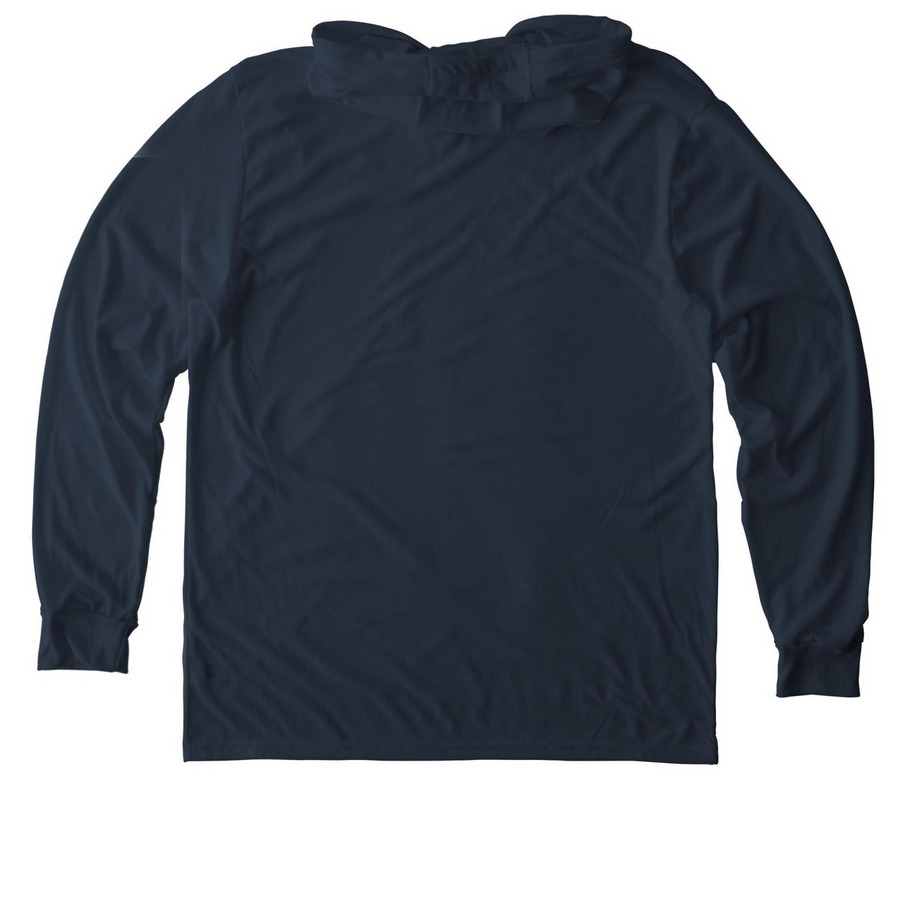 Camino Adventure (left chest)&nbsp;, a Rebel Blue Allmade Eco Triblend Hoodie Tee (back-view)