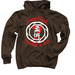 Jujitsu Kanji (front of shirt), a Dark Chocolate Pullover Hoodie