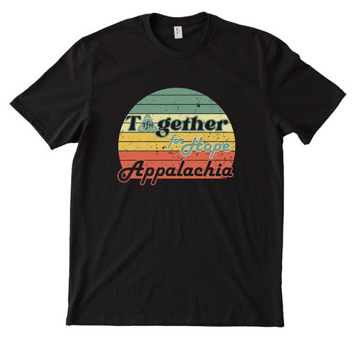 Together for Hope Appalachia, a Deep Black Allmade Heavyweight Recycled Cotton Tee
