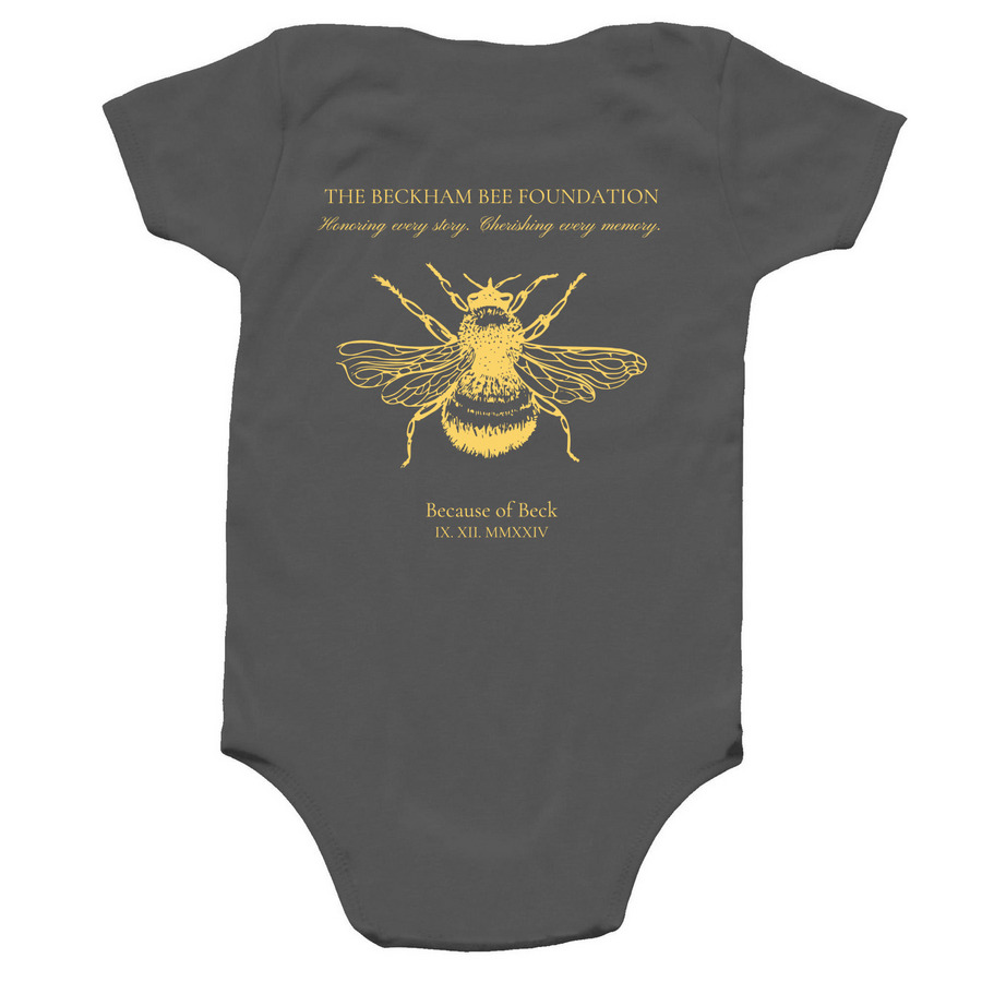 Baby, a Charcoal Infant Onesie (back-view)
