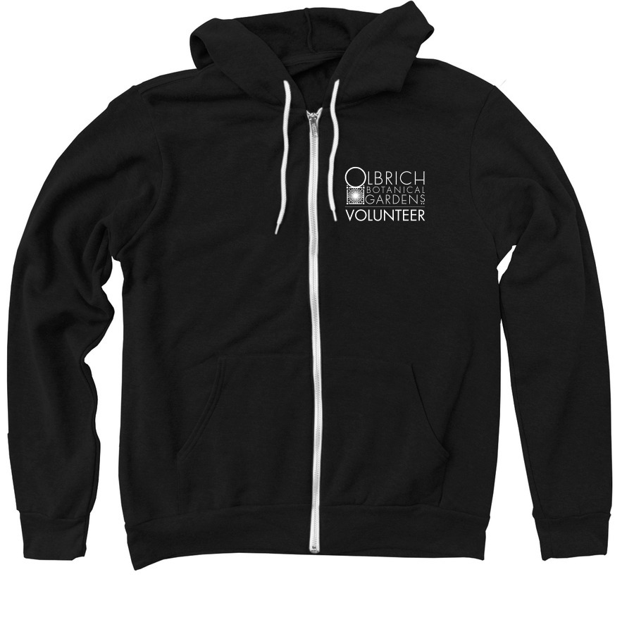 Volunteer Zip Up Hoodie, a Black Zip Up Hoodie