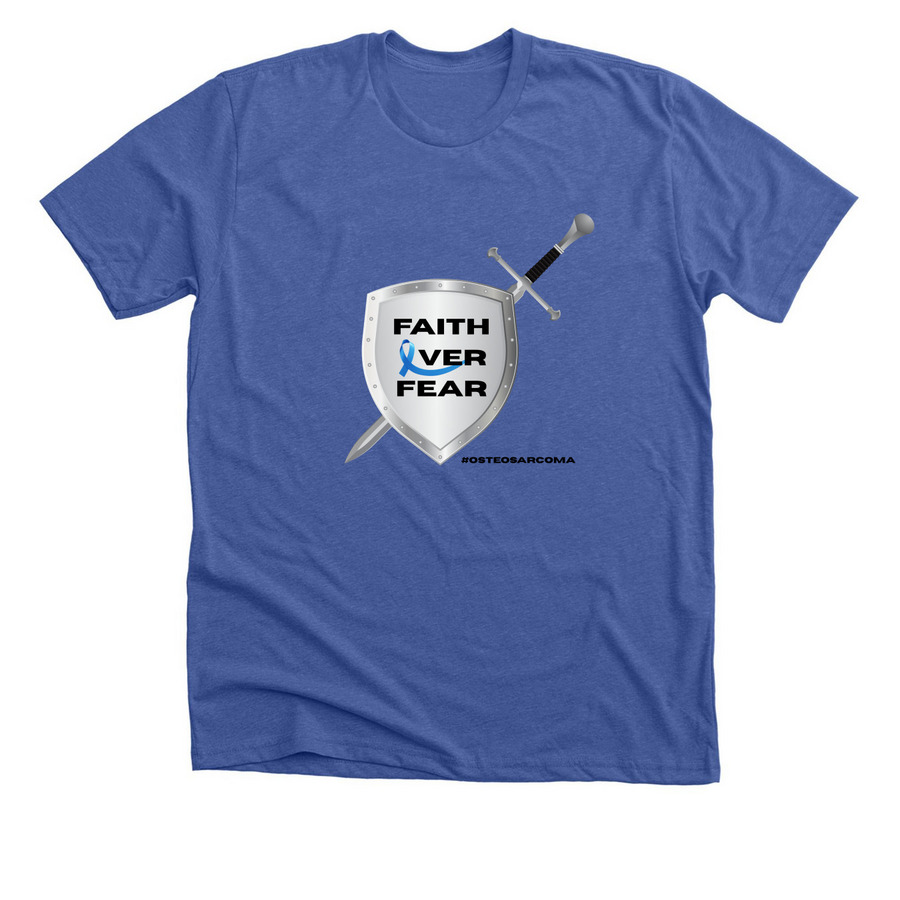 Faith Over Fear, a Solid True Royal Premium Unisex Tee