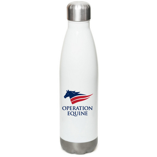 2026 WARRIOR PackTrip Water Bottle Fundraiser, a White Stainless Steel Water Bottle