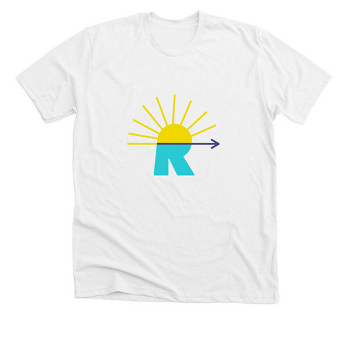 Resilient Arrow BIG Logo, a Solid White Blend Premium Unisex Tee