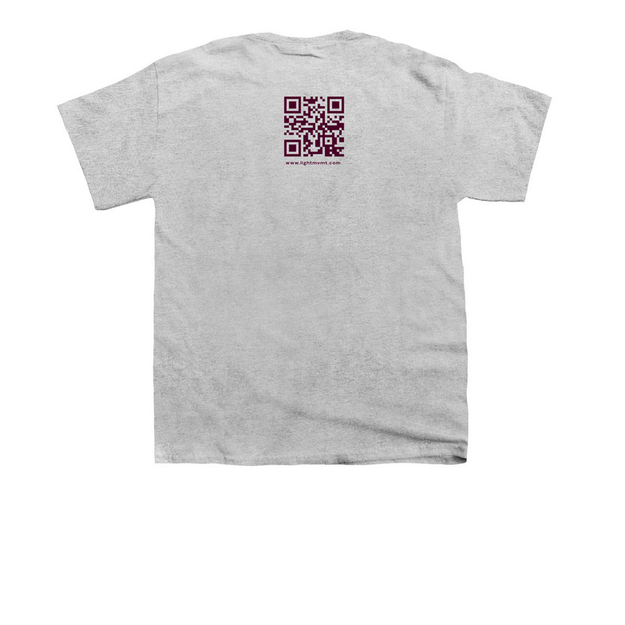 LIGHT Movement - Vagus Nerve Tree, a Sport Grey Youth Unisex Tee (back-view)