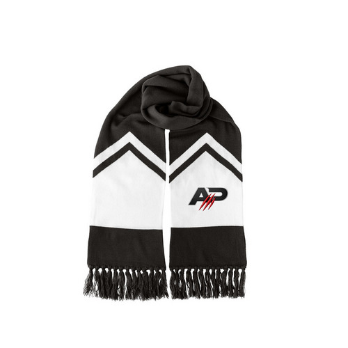 APEX PREDATORS | AP Scraf, a Black/ White Two-Tone Gameday Scarf