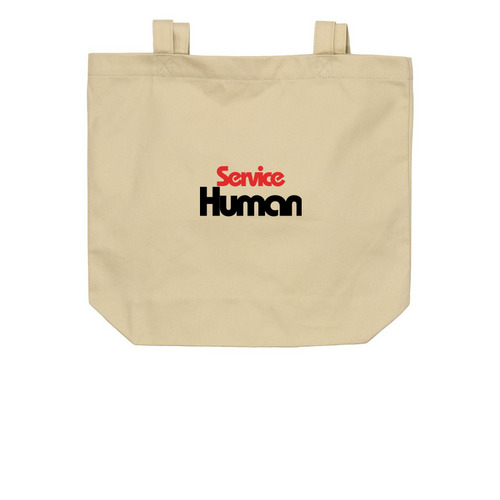 Service Human Totes, a Oyster Organic Cotton Tote Bag