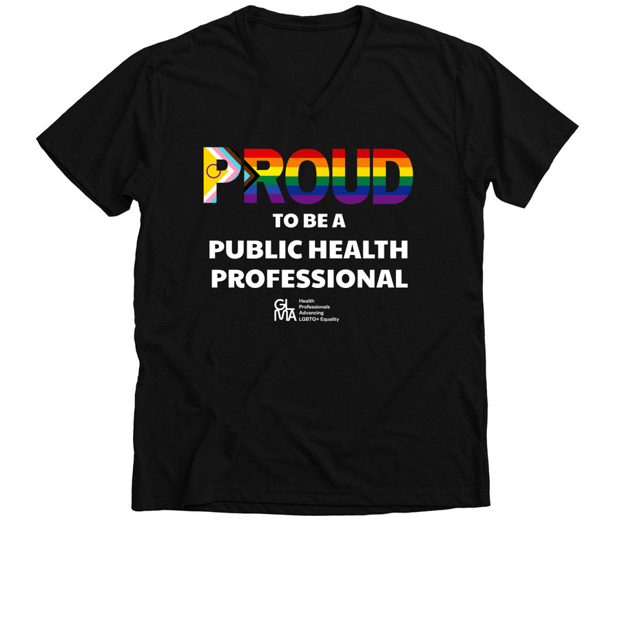PROUD Series: Public Health Professional, a Solid Black Blend Premium V-Neck Tee