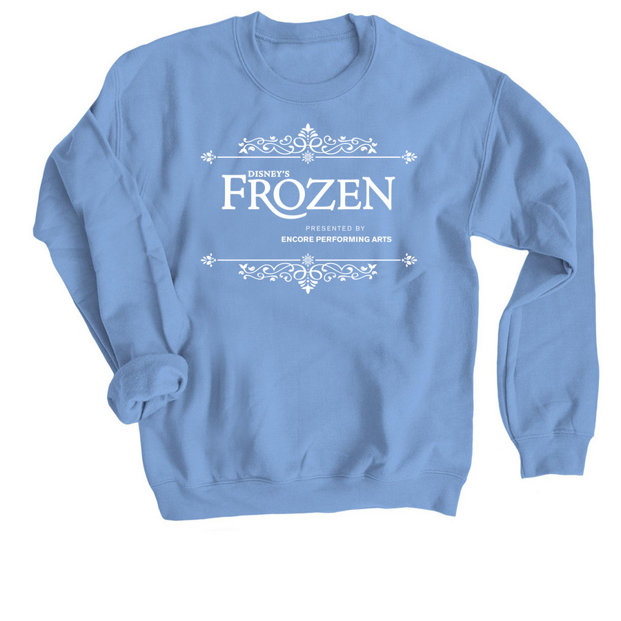 Disney's Frozen - Filigree - White - Carolina, a Carolina Blue Crewneck Sweatshirt