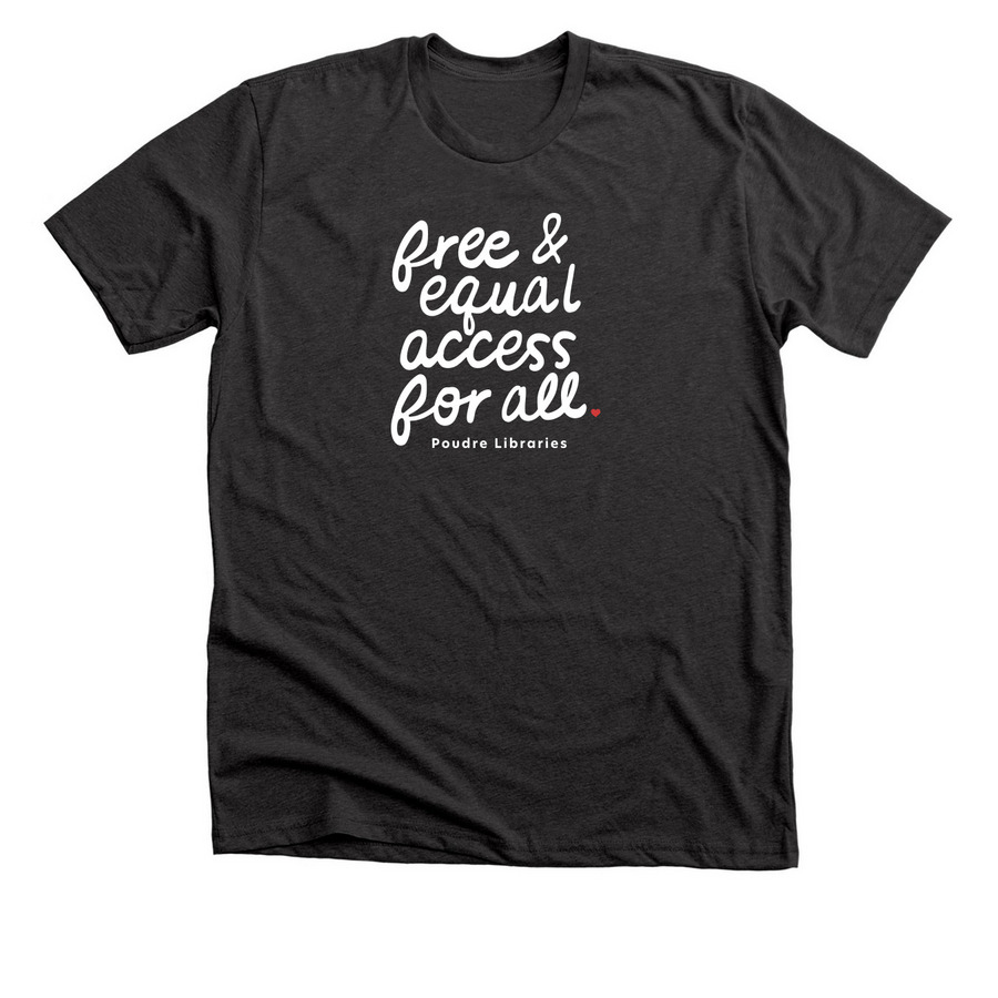 Free & Equal Access for All - Dark&nbsp;, a Dark Grey Heather Premium Unisex Tee
