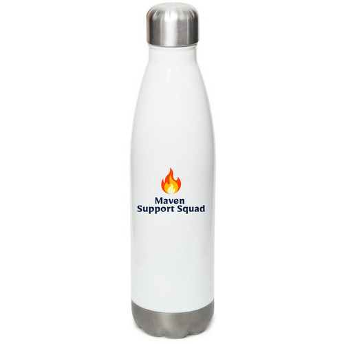 Waterbottle, a White Stainless Steel Water Bottle