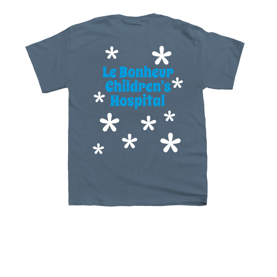 Le Bonheur Children's Hospital, a Indigo Youth Unisex Tee (back-view)
