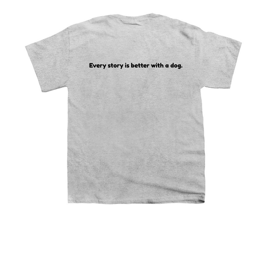 Support the Bookhounds, a Sport Grey Youth Unisex Tee (back-view)