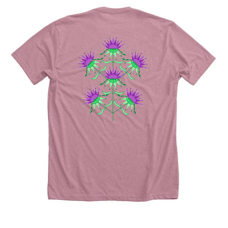 WASTEMNA, a Heather Orchid Premium Unisex Tee (back-view)