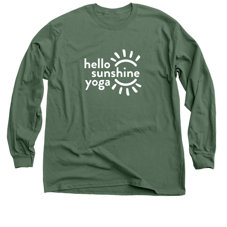 Classic Logo - White, a Military Green Classic Long Sleeve Tee