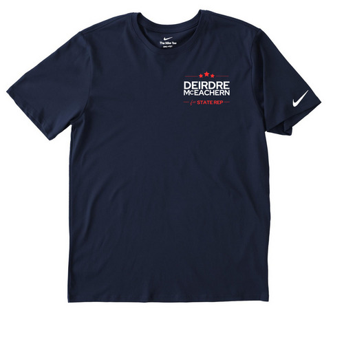 Deirdre McEachern for NH State Rep, a College Navy Nike Dri-FIT Jersey Blend Performance Tee