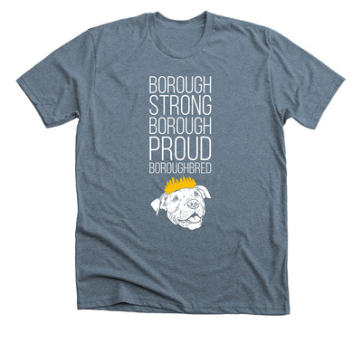 Boroughbred Dogs, a Heather Slate Premium Unisex Tee