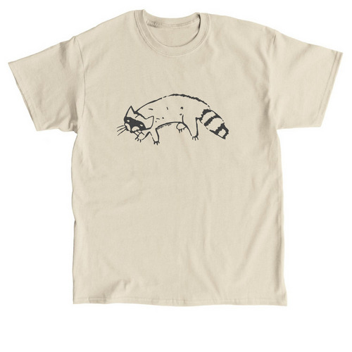 Amberglow Racoon Tee, a Sand Classic Unisex Tee