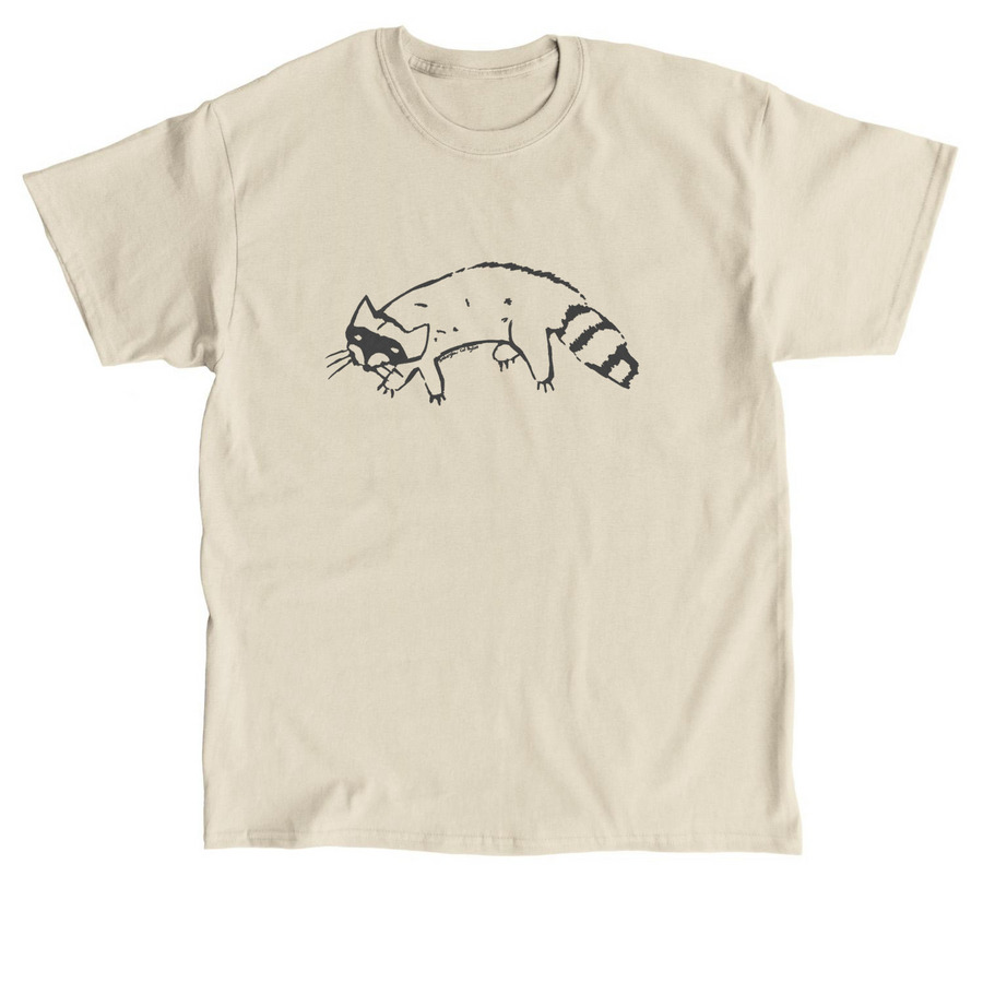Amberglow Racoon Tee, a Sand Classic Unisex Tee
