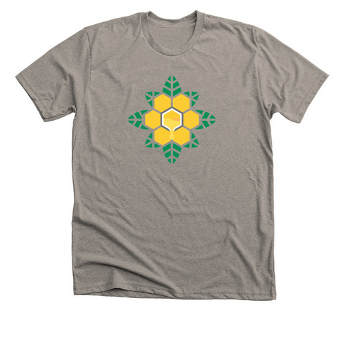 Flower of the Hive, a Heather Stone Premium Unisex Tee