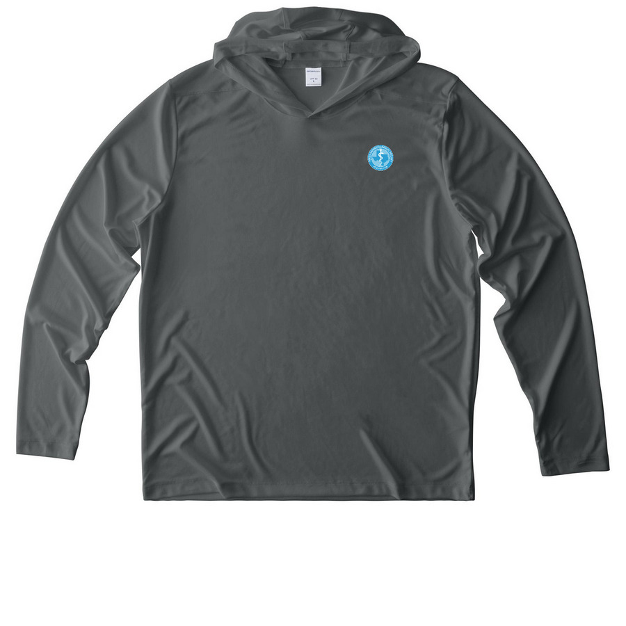 UV Performance Shirts, a Dark Smoke Grey UV Performance Long Sleeve Hoodie