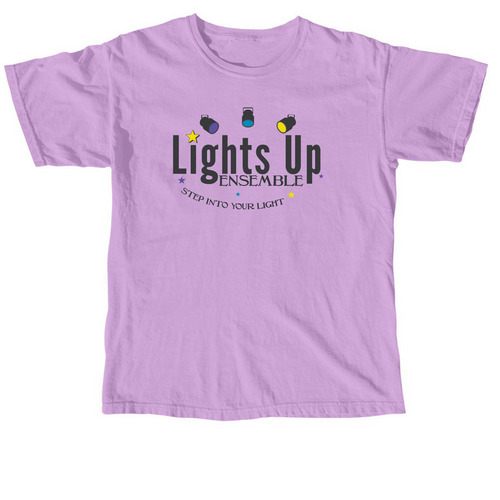 Lights Up Ensemble Logo Collection, a Neon Violet Comfort Colors Unisex Tee