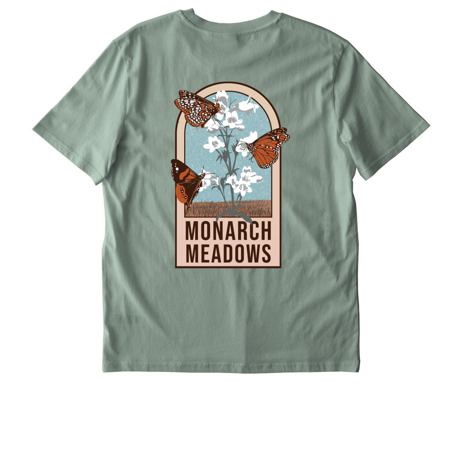 Monarch Meadows, a Aloe Stanley/Stella Unisex Creator 2.0 Tee (back-view)
