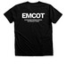Limited Edition EMCOT apparel (v2), a Black Heather Premium Unisex Tee (back-view)