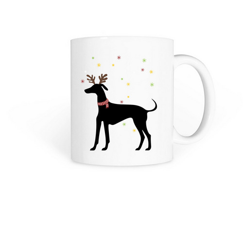 American Greyhound Christmas Mug, a White Coffee Mug