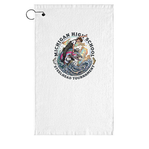Steelhead Hand Towel - M, a White Golf Towel
