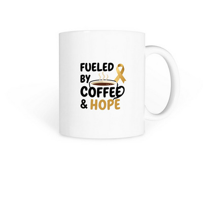 Fueled By Coffee & Hope Coffee Mug, a White Coffee Mug