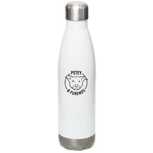 P&F Water Bottle, a White Stainless Steel Water Bottle