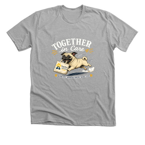 Pug Life, a Athletic Heather Premium Unisex Tee
