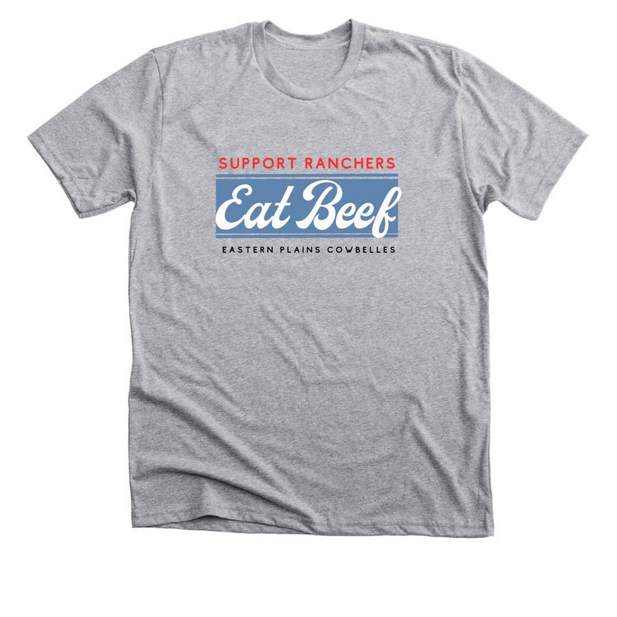 Eastern Plains Cowbelles, a Athletic Heather Premium Unisex Tee