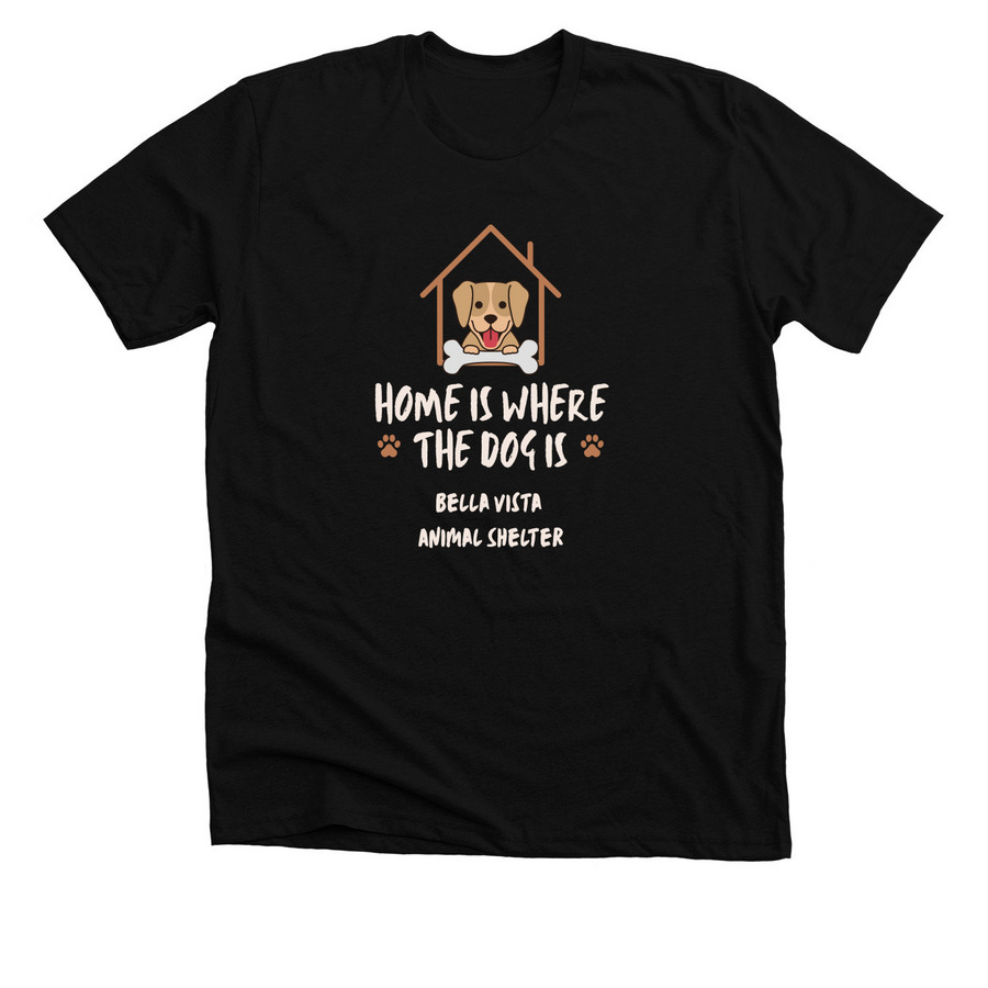Home is where the dog is, a Solid Black Blend Premium Unisex Tee