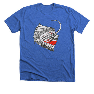 2022 Friends of Tonga T-shirt Campaign, a Heather True Royal Premium Unisex Tee