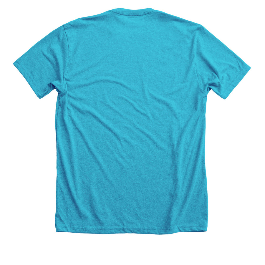 Support Sexual Assault Awareness, a Neon Blue Premium Unisex Tee (back-view)