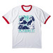 Ask Me About My Rabbit, a White/ Red Cotton Ringer Tee
