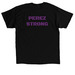 Perez Pancreatic Cancer Fundraiser, a Black Classic Unisex Tee (back-view)