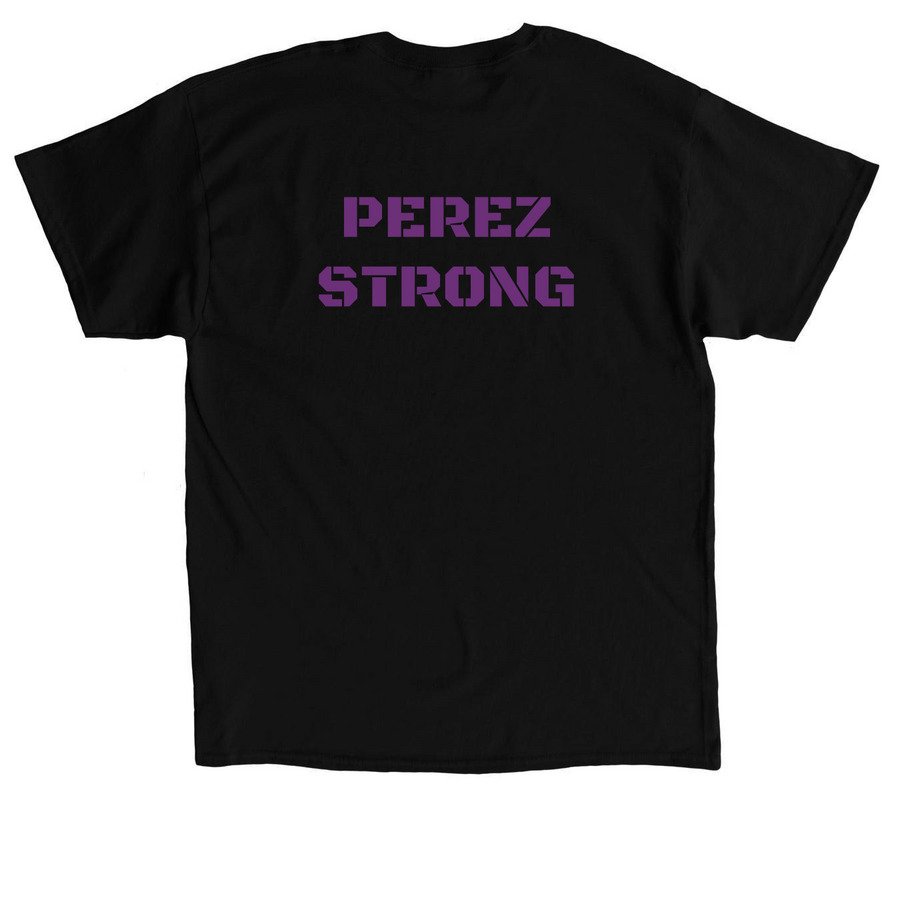 Perez Pancreatic Cancer Fundraiser, a Black Classic Unisex Tee (back-view)