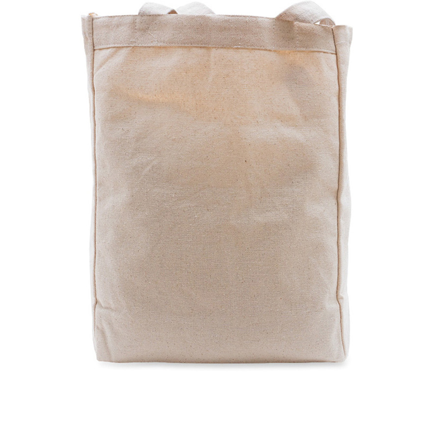 Santa Cruz Mountains Strong, a Natural Recycled Cotton Tote Bag (back-view)