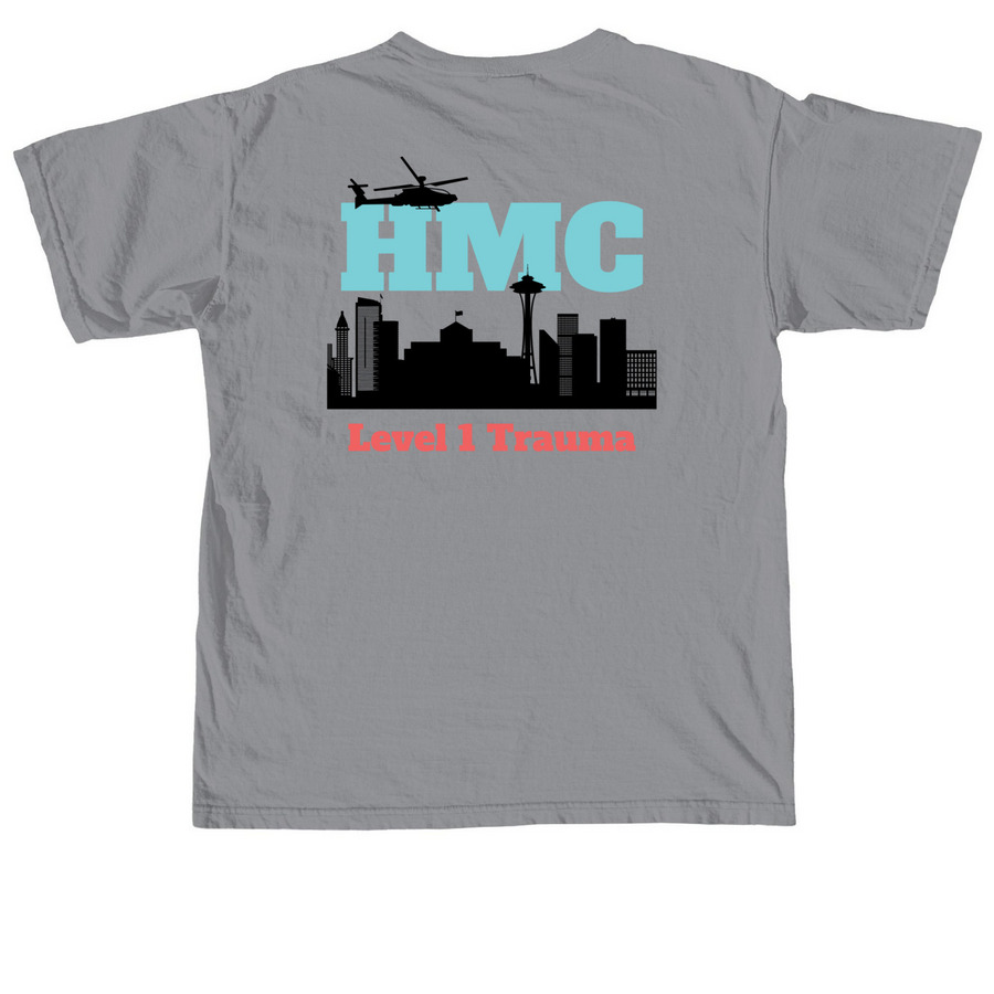 Operating room, a Granite Comfort Colors Unisex Tee (back-view)