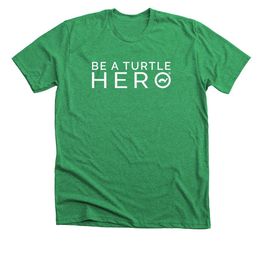 Be a Turtle Hero - White Text, a Heather Kelly Premium Unisex Tee