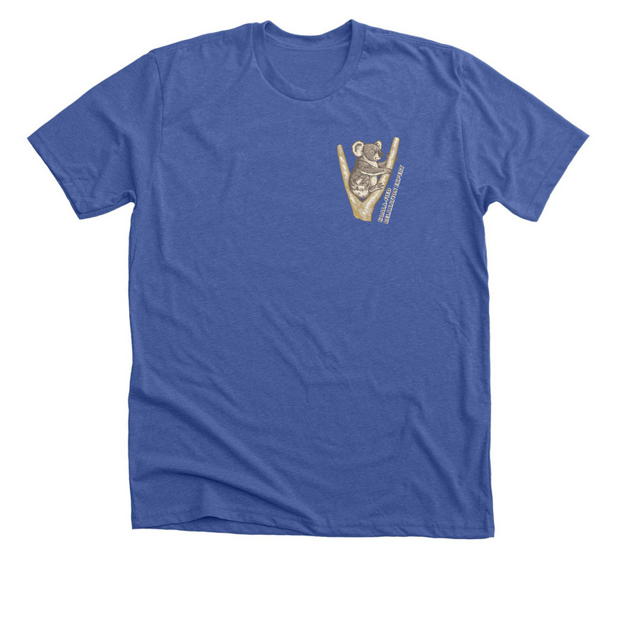 Koala-fied Relaxation Expert, a Solid True Royal Premium Unisex Tee