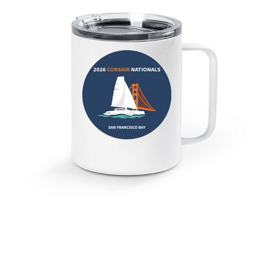 Stainless Steel Travel Mug, a White Stainless Steel Travel Mug